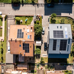 Moduli solari su tetti di abitazione private